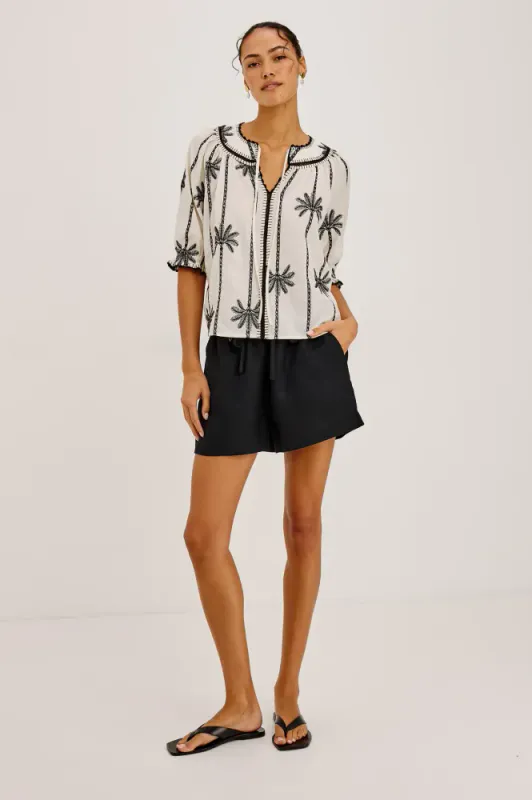 Belina Shirt Embroidered Palms Rails