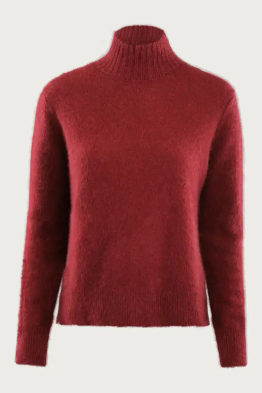 Jade Knit Sweater Barolo Burgunder  Six Ámes