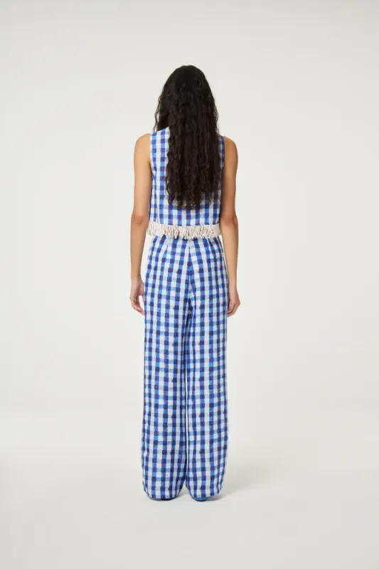 Maxime Top Blue Check-In Fabienne Chapot