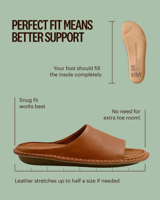SAINT TROPEZ Cognac Brown Sandal Viba
