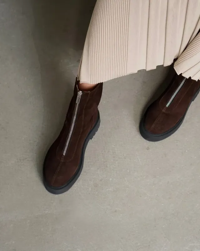 Alma Suede Brown Boots Flattered 