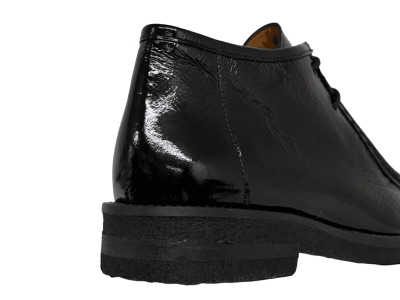 A9091 Black Naplack Snøresko Billi Bi