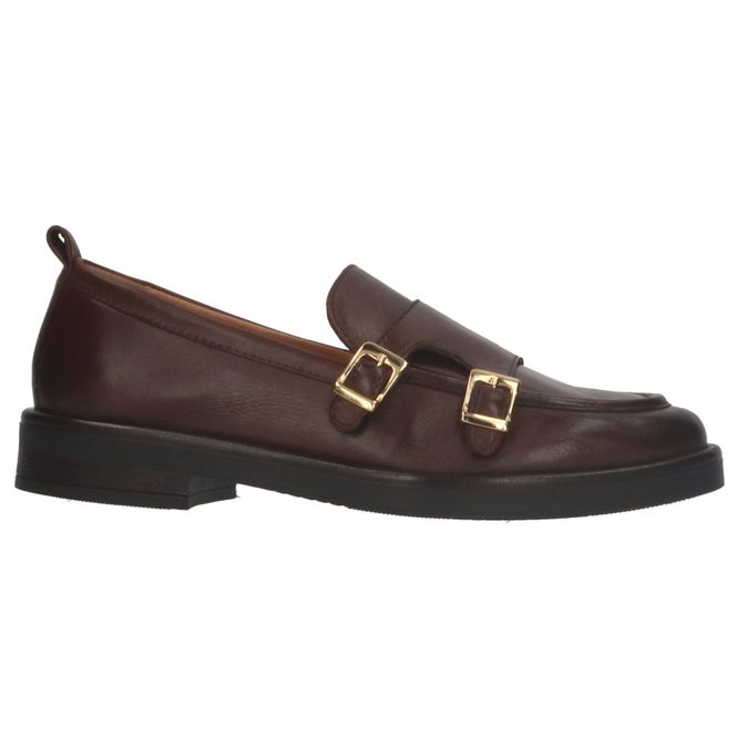Hovedbilde PaCantina Brown Leather Gold Loafer Pavement 