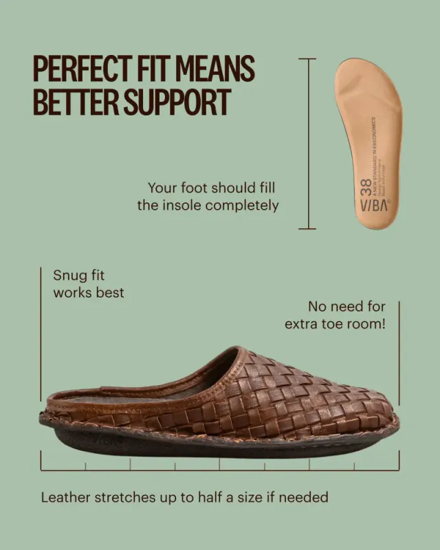 Roma Woven Leather Cocoa Brown Viba