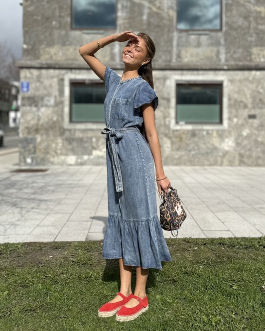 Hovedbilde Vibeke Suede Rød Mary-Jane Espadrillos Alberville