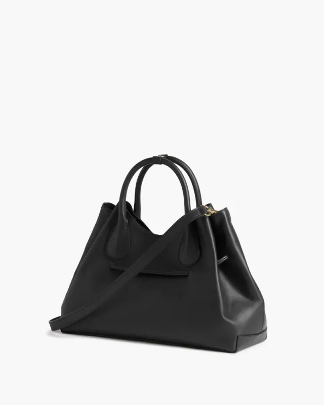 Maris Tote Bag Leather Black Flattered