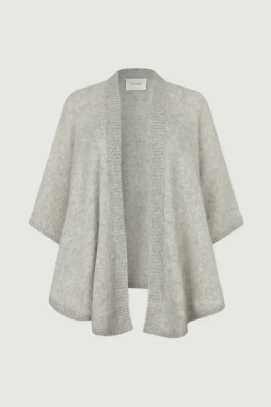 Sanne Knit Cardigan Grey Melange Six Ámes