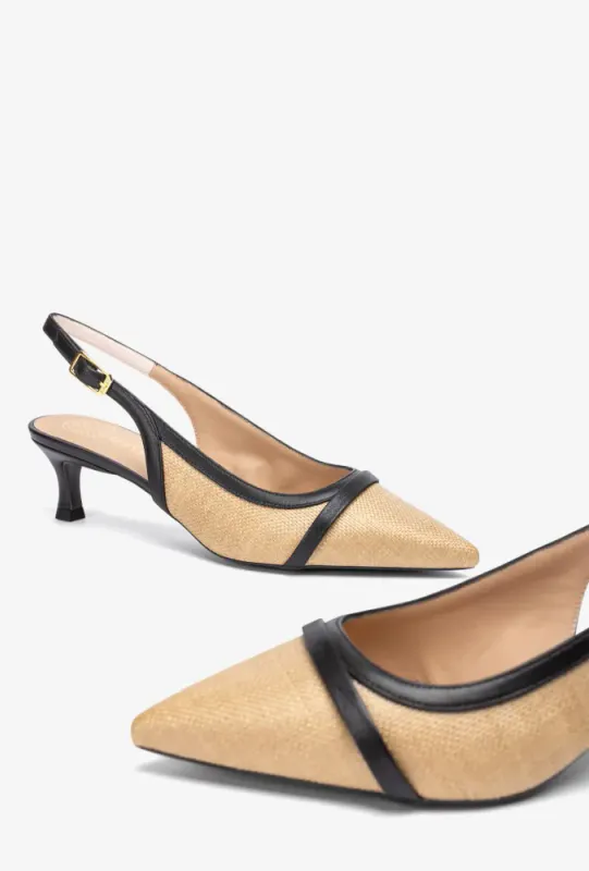 Ileso Pumps Raffia/Black Unisa