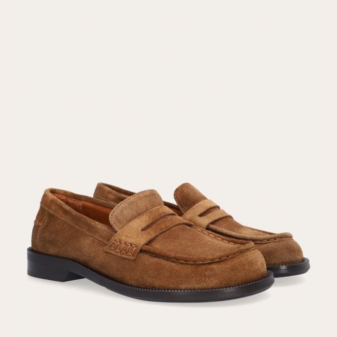 Hovedbilde A9010 Tabac Babysilk Suede 555 Loafer Billi Bi