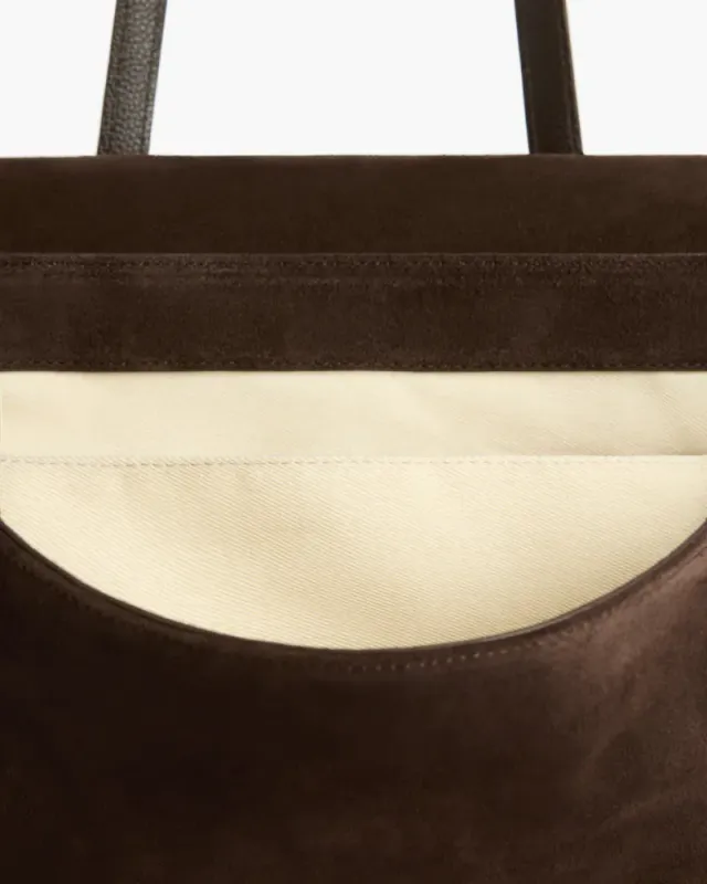 Lydia Tote Bag Suede Chocolate Flattered