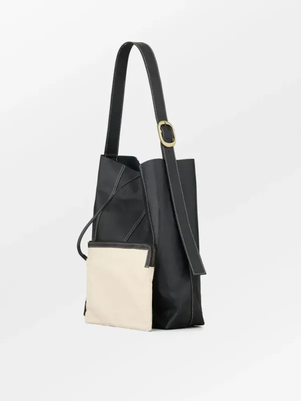 Panel Mae Buckle Bag Black Leather Beck Söndergaard 