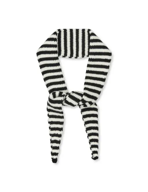 Hovedbilde One Wool Momo Stripe Scarf Black/Vanilla Ice Mads ...