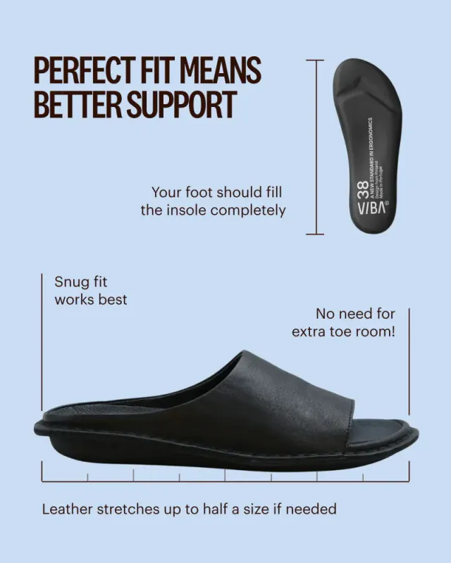 SAINT TROPEZ Petro Black Sandal Viba