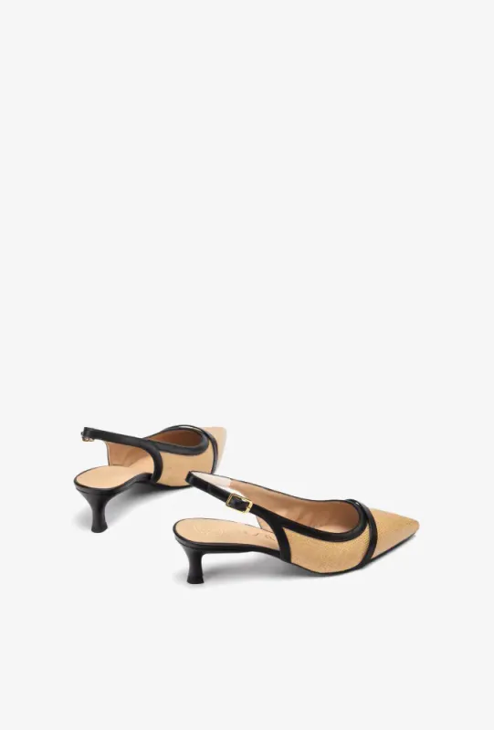 Ileso Pumps Raffia/Black Unisa