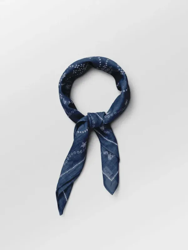 Anglaisa Cotta Scarf Navy Blue Beck Söndergaard