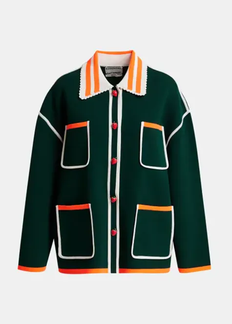 Hovedbilde Kokorico Knitted Cardigan Bottle Green Essentiel ...