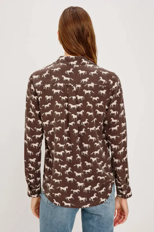 Kate Shirt Ivory Horses